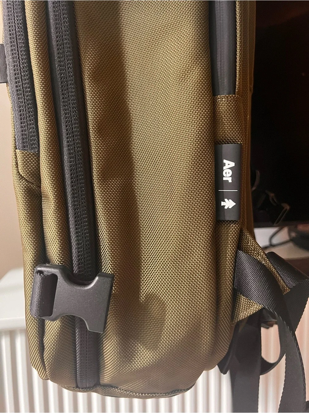 Aer Travel Pack 2 - Olive/Blaze Orange 33L Backpack (Huckberry Exclusive)